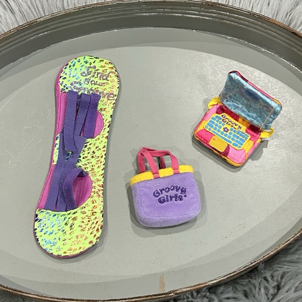 Groovy Girls Multicolored Accessories- Computer- Snowboard- Bag - Vintage Bundle